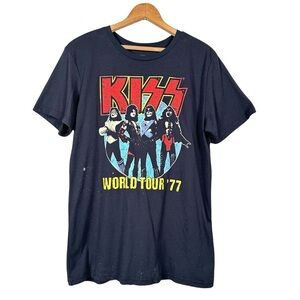 'VINTAGE' KISS World Tour '77 Graphic Band T-Shirt